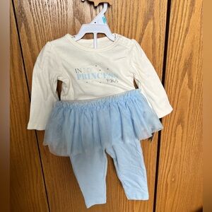 Carter's Cream and Blue Princess Set